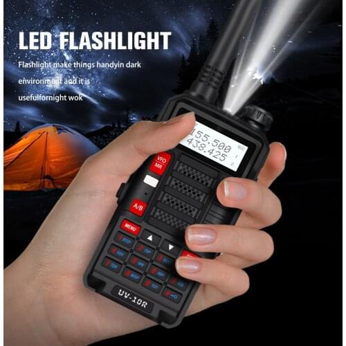 Baofeng Walkie Talkie UV10R VHF UHF Dual Band Two Way CB Ham Baofeng Station UV 10R USB Charging Portable Radio For Hunting