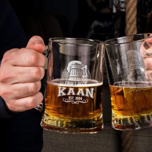 Beer Glass Valentines day Gift Personalized Beer Glass Custom Gift for Her Big beer champagne drinking glass Tumbler holder cup