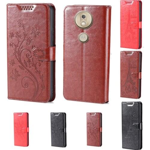 For Moto G7 Play EU butterfly flower Tower Flip Leather Wallet Phone Case For Motorola Moto G7 Power EU Phone cover card slot