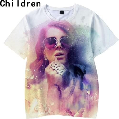 Lana Del Rey 3D Printed Children Summer T-shirts Fashion Short Sleeve Casual Streetwear Tshirts 2018 Hot Sale Kids Tee Shirts