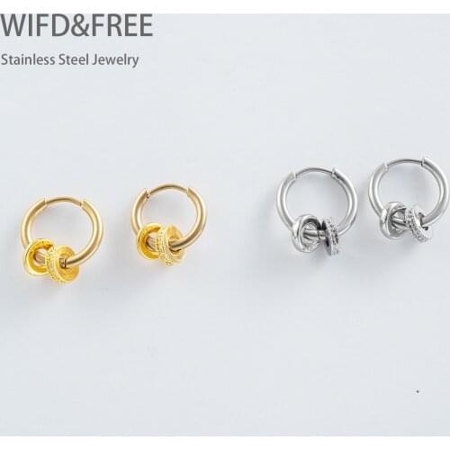 Wild & Free Classic Unisex Earrings Simple Stainless Steel Drop Earring Round Earrings For Women Party Jewelry Gift For Friends
