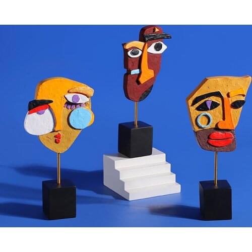 Creative Resin Statue Home Decor Abstract Sculpture Modern Art Nordic Home Decoration Moden Resin Art Home Decoration Ornaments