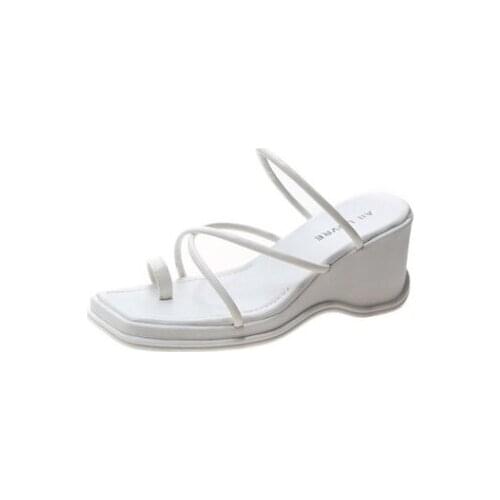 Summer womens wedges casual rubber slippers soft Hawaiian platform heels