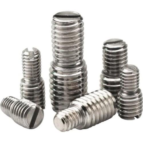 M3 M4 M5 M6 M8 M10 M12 slotted Conversion set screw full thread step joint male bolt ptich stainless steel 6/8/10/15mm long 2pcs