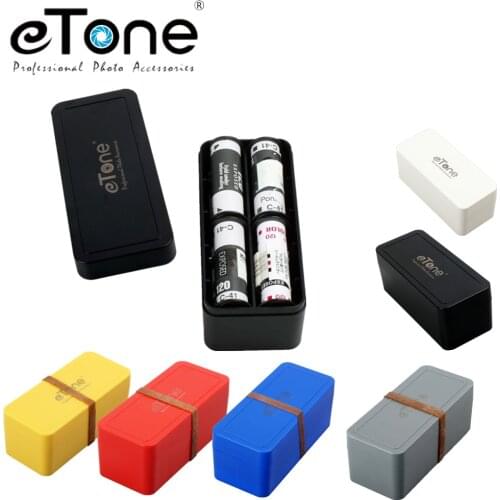 ETone 6 colors Multi-Format Hard Plastic Film Container Storage film Box Case 135 120/220 Films high quadarkroom film color box