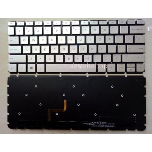 New for HP ENVY 13-AB 13-AB101TX 13-ab104TX 13-AB028tu 13-ab028tu 13-ab103tu 13-13AB024TU laptop US backlit keyboard silver