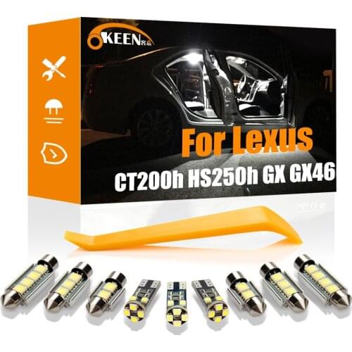 OKEEN Canbus For Lexus CT200h HS250h GX GX460 GX470 Vehicle LED Interior Indoor Dome Map Reading Auto Lamp Kit Accessories