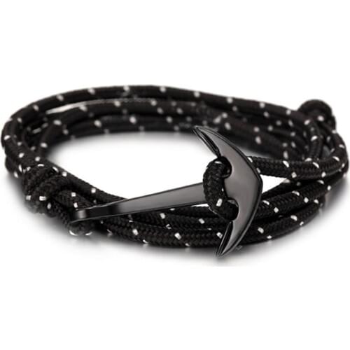 Wholesale Summer Style Nylon Rope Chain & Link Bracelets Popular Jewelry Anchor Bracelets for Women Men 2018 Hot Sale