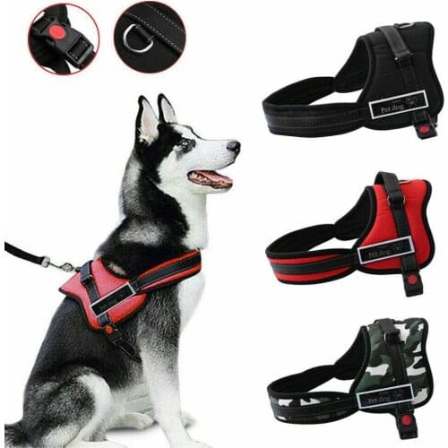 Dog Collar Dog Clothes Vest Harnesses Reflective and Breathable For Large Medium Small Dogs With Rope