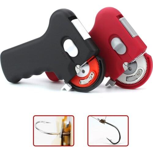 Portable Electric Automatic Fishing Hook Tier Machine Fishing Accessories Tie Fast Fishing Hooks Line Tying Device Equipment