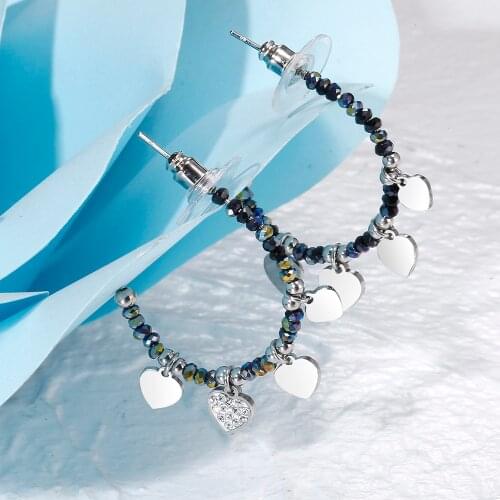 Luxury Stud Earrings For Women Silvery C Shape Fashion Piercing Stainlees Steel Earrings Accessories Jewelry Gift 2021 wholesale