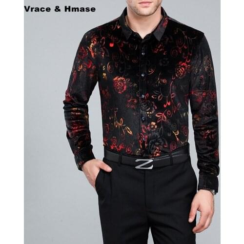 Pleuche wash and wear quality soft comfortable long sleeve shirt Sping&Autumn 2017 New fashion casual boutique men shirt M-XXXL