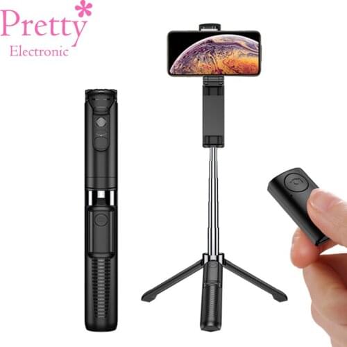 Foldable Selfie Stick With Wireless Shutter Tripod Multifunction Bluetooth Selfie sticks For Android Smart Mobile Phone