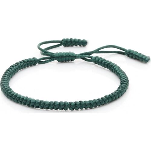 Handmade Tibetan Buddhist Charm Weave Thread Bracelets Women Men Adjustable Braided Knot Rope Buddha Bangle Best Friend Bracelet