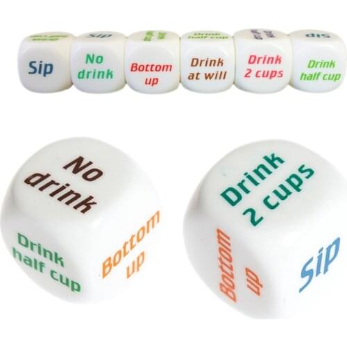 Adult Party Game Playing Drinking Wine Dice Games Gambling Drink Decider Dice Wedding Party Favor Decoration
