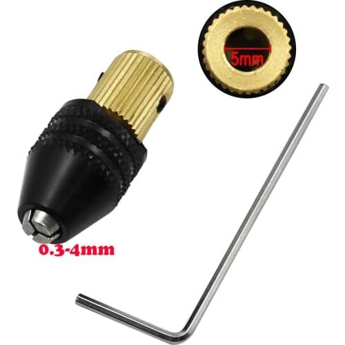 1 set 0.3-4mm Mini Electronic Drill Chuck Bit Tool Set Universal 2.35mm/3.17mm/5mm Electric motor shaft Mini Chuck Fixture Clamp