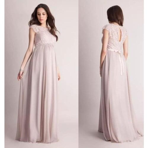 2020 Elegant Maternity Dresses Baby Shower Gown for Photoshoot Boudoir Lingerie Cap Sleeves Bathrobe Nightwear Babydoll Robe