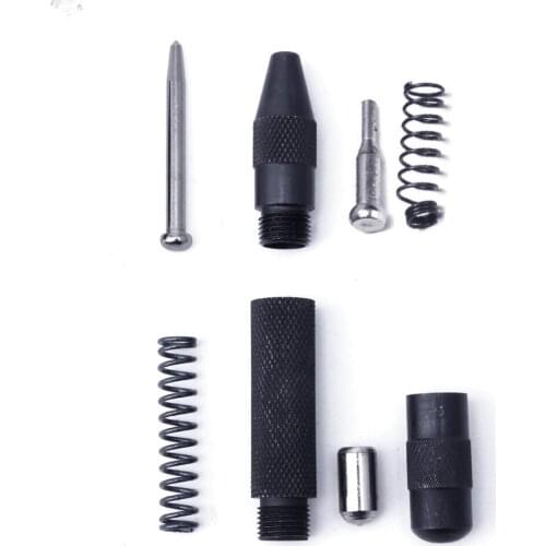 OOTDTY Black Color 5" Automatic Centre Punch Heavy Duty Spring Loaded Metal Wood Press Dent Marker