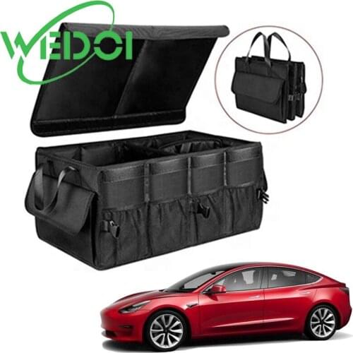 Car Trunk Organizer For Tesla Model 3 Collapsible Storage Rear Folding Package Case Organizer Car Accessories