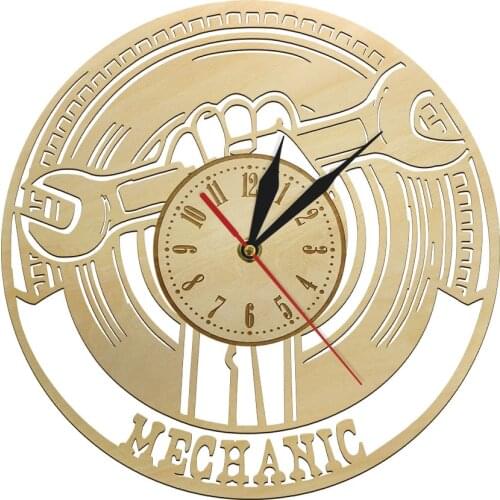 Car Mechanic Service Tool Wooden Home Decor Automotive Service Clock Auto Repair Shop Wall Sign Garage Repairman Gift