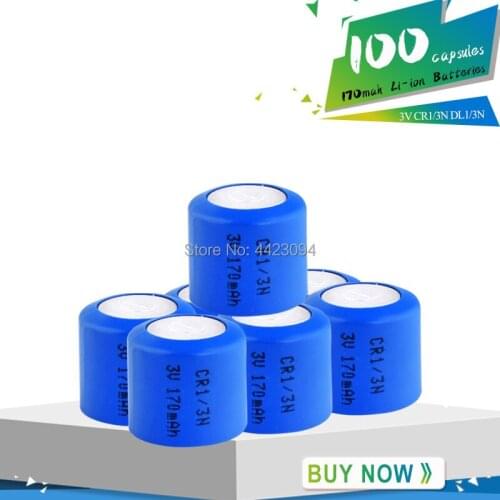 100PCS 3V Lithium 170mAh Cells CR1/3N Button high-discharge high current Battery CR11108 DL1/3N 2L76 CR1 CR111