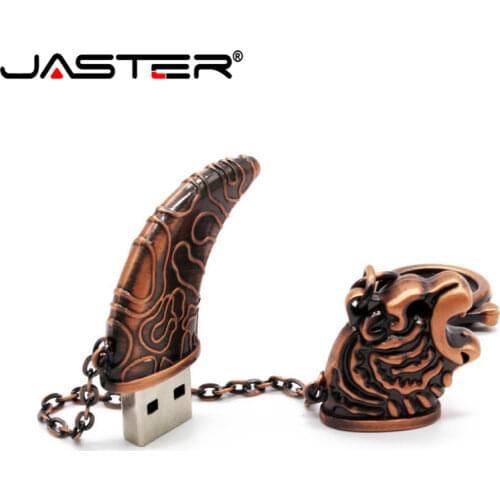 JASTER New metal copper sabber USB flash drive knife Decoration keychain pendrive 4GB 8GB 16GB 32GB 64GB U disk memory stick