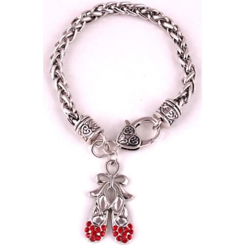 Bracelets For Women And Men Cute Design Shape Ballet Shoes And Beautigul Crystals Attractive Bangle Provide Dropshipping