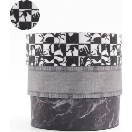 Black Series Print Lanyard Ribbon Badge Id Lanyard/mobile Phone Strap/key Chain with Keychain Neck 10mm/16mm/20mm/25mm/35mm/38mm