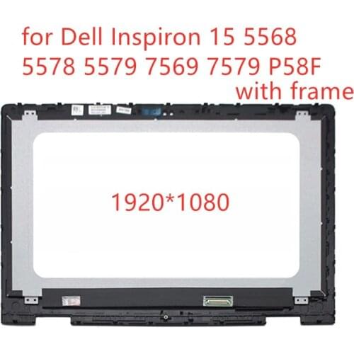 For Dell Inspiron 15 5568 5578 5579 7569 7579 P58F P58F001 LCD Display Screen Touch Glass Digitizer Panel Assembly B156HAB01.0