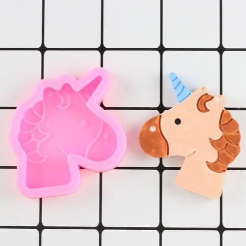 Unicorn Cake Border Fondant Cake Decorating Tools Cupcake Topper Silicone Mould Baby Birthday Candy Resin Clay Chocolate Molds