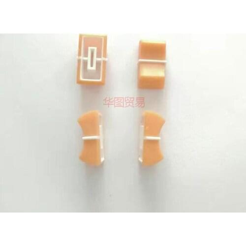 5pcs orange rubber soft fader cap cover 8mm hole equalizer electronic keyboard mixer soft cap straight potentiometer push twist