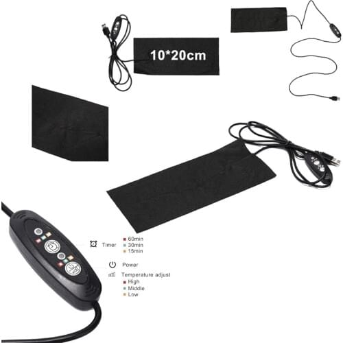 USB Electric Heating Pad 3 Gear Adjusted Temperature DIY Thermal Vest Jacket Clothing Gloves Shoes Heated Pads Hot Sale