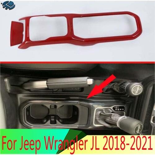 For Jeep Wrangler JL 2018 2019 ABS Chrome Gear Shift Panel Center Console Cover Trim Frame Car Styling Sticker