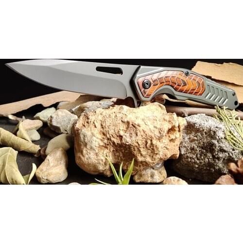 ZP Outdoor DPX Blade Pocket Folding Knife,Commander Tactical Survival Hunting Knife,Camping Tool KNIFE Defense Self-Rescue Knife