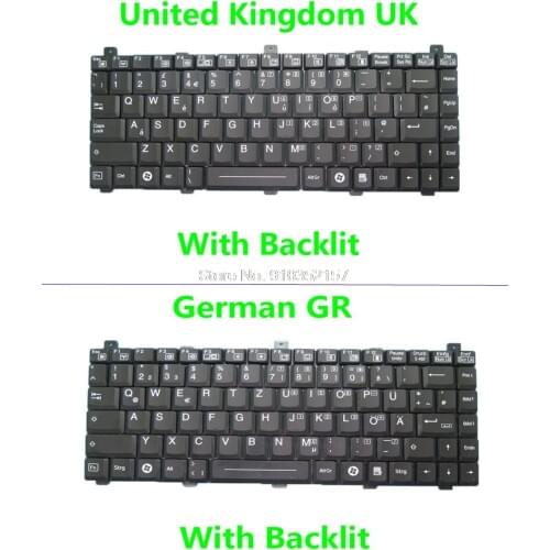 Laptop Keyboard For Getac B300 S400 B400 Rugged Notebooks With Backlit German GR United Kingdom UK