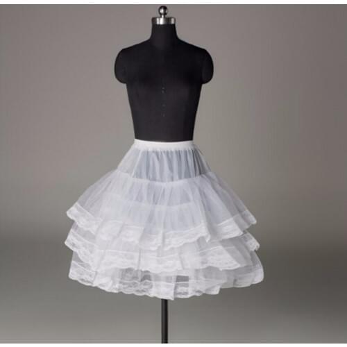 Short Petticoat With Lace Edge for Prom Wedding Dress Women A Line underskirt Bridal crinoline jupon Petticoat