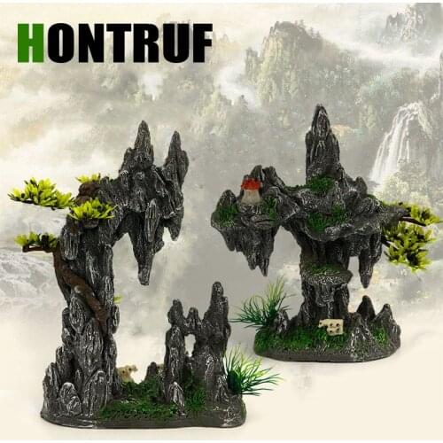 Small and medium resin rockery aquarium fish tank landscaping decorations rockery decoration fish and shrimp shelter