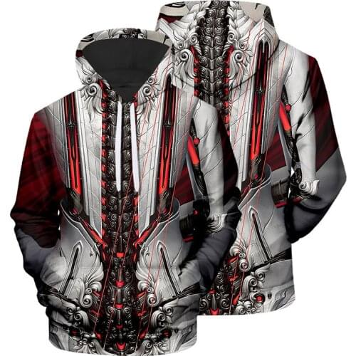 MenS 3D Personalized Design Digital Print Hooded Casual Pullover Couple Style