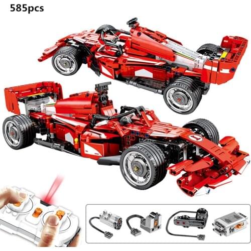 High-Tech Electric Remote Control Stunt Racer Building Blocks Creator MOC F1 Sports Car Model Kit Bricks Toys For Children Gifts
