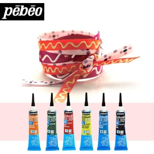 OriginL PEBEO 3D Fabric Three-Dimensional Pigment Textile Fiber Pigment Diy Hand-Painted Acrylic Paint