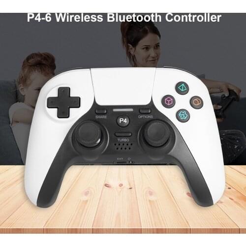 P4-6 Bluetooth-compatible Game Controller Touchpad PC Wired Vibration Gamepad Joystick Controller for PS4 Slim Pro Phone Tablet