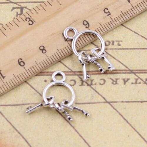 15pcs Charms bunch of keys 26x12mm Tibetan Silver Color Pendants Crafts Making Findings Handmade Antique DIY Jewelry