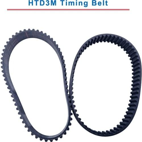 HTD3M Timing Belt closed loop 3M-255/258/261/264/267/270/273/276/279/282 rubber belt teeth pitch 3mm width 10/15mm for 3M pulley