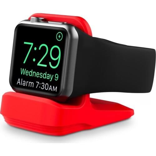 Silicone charging stand for Apple watch Compatible with series 6 5 4 3 2 1 SE 44mm 42mm 40mm 38mm Watch stand base