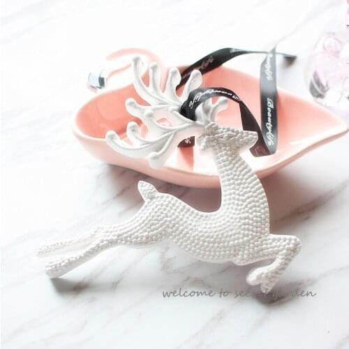 Silicone Fondant Molds Christmas Elk Aroma Mold Forms Mould Car Pendant Aroma Stone Sugarcraft Korea DIY Handmade Silicone PRZY