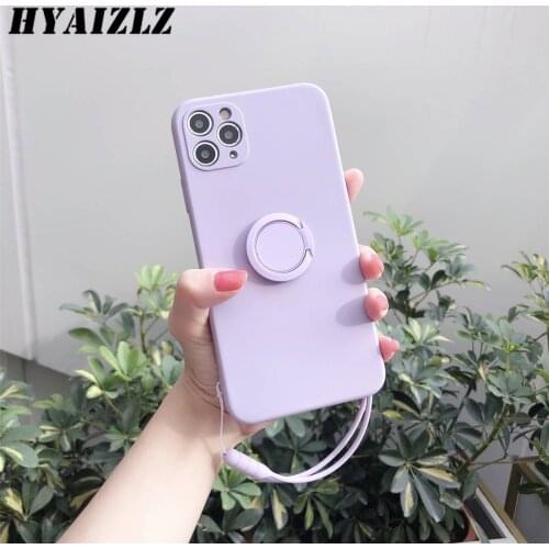 Rubiks Silicone Phone Case For iPhone 12 Mini SE 2020 11 Pro Max XR XS 7 8 Plus With Ring Holder Magnetic Soft Lanyard Cover