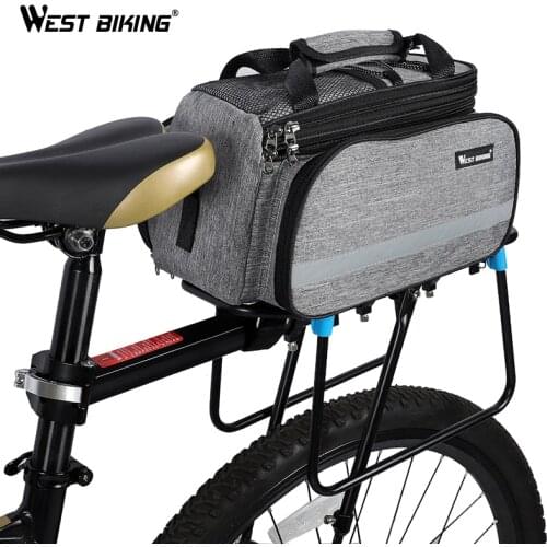 WEST BIKING Bike Bag Cycling Pannier Storage Luggage Carrier Basket Mountain Road Bicycle Saddle Handbag Rear Rack Trunk Bags