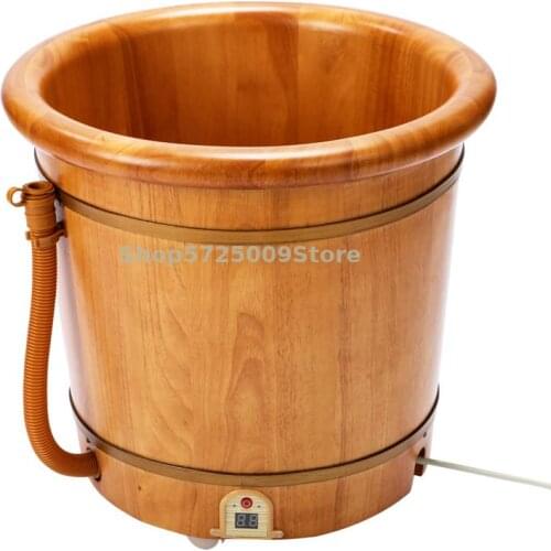 Heating Constant Temperature Foot Soaking Bucket Wooden Bucket Heightening Over Calf Household Automatic Massage Foot Washing Ba