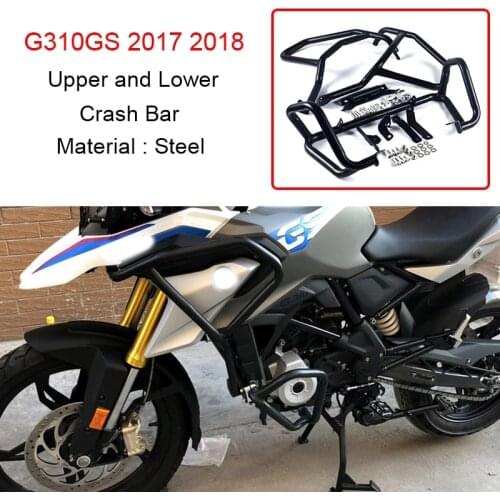 Upper & Lower Crash Bar Engine Guard Bumper Frame Protector for BMW G310GS G 310GS G310 GS 2017-2018