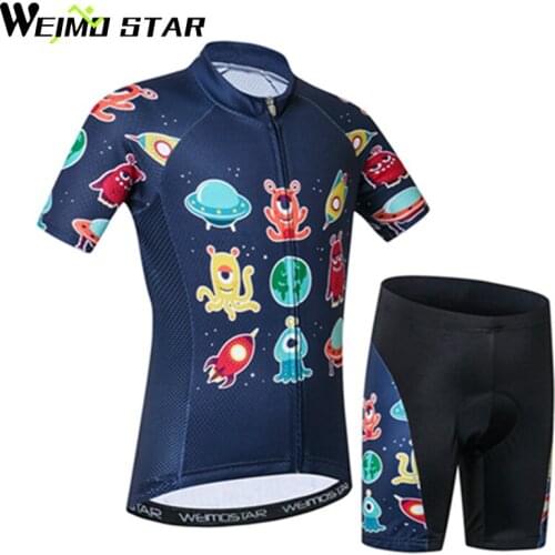 WEIMOSTAR Cycling Clothing Kids Ropa Ciclismo Team Outdoor Sports Short Cycling Jersey Bicycle Riding Bike Clothes S-XXL
